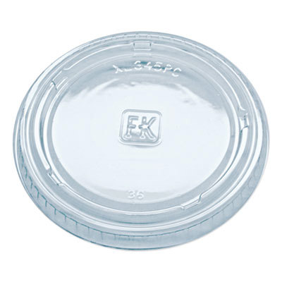 Portion Cup Lids, Fits 3.25-5.5 oz Cups, Clear, 2500/Carton